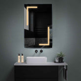 Specchio LED Verticale | Controllo tramite interruttore a muro | Luce bianca calda - Reyze Serie Salono Modello 3